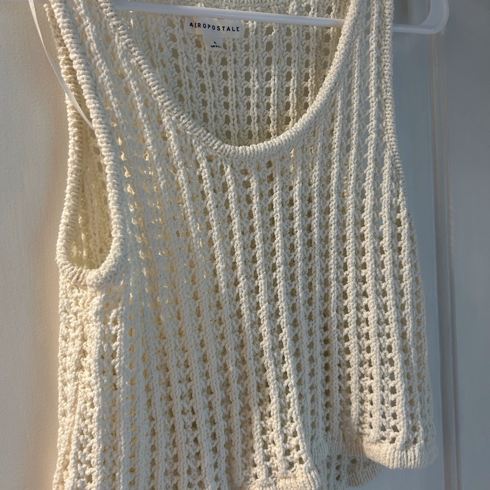 Aeropostale Ivory Knit Tank Top